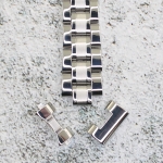 Верижка за часовник ML14-6018W, Стоманена, Сребриста, 14мм