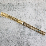 Верижка за часовник ML14-6019G, Стоманена, Златиста, 14мм