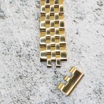 Верижка за часовник ML14-6019G, Стоманена, Златиста, 14мм