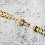 Верижка за часовник ML16-6018G, Стоманена, Златиста, 16мм