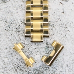 Верижка за часовник ML16-6018G, Стоманена, Златиста, 16мм