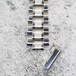 Верижка за часовник ML16-6018W, Стоманена, Сребриста, 16мм