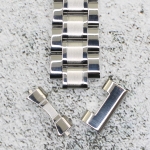 Верижка за часовник ML16-6018W, Стоманена, Сребриста, 16мм