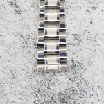 Верижка за часовник ML16-6018W, Стоманена, Сребриста, 16мм