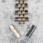 Верижка за часовник ML16-6019BC, Стоманена, Биколор, 16мм