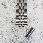 Верижка за часовник ML16-6019W, Стоманена, Сребриста, 16мм