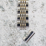 Верижка за часовник ML16-6020BC, Стоманена, Биколор, 16мм