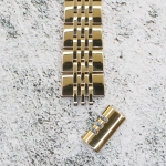 Верижка за часовник ML16-6020G, Стоманена, Златиста, 16мм