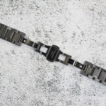 Верижка за часовник ML18-6018B, Стоманена, Черна, 18мм