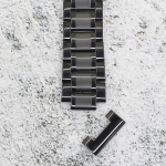 Верижка за часовник ML18-6018B, Стоманена, Черна, 18мм