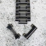 Верижка за часовник ML18-6018B, Стоманена, Черна, 18мм