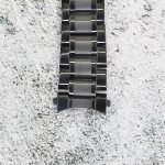 Верижка за часовник ML18-6018B, Стоманена, Черна, 18мм