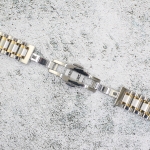 Верижка за часовник ML18-6018BCG, Стоманена, Биколор, 18мм