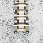 Верижка за часовник ML18-6018BCG, Стоманена, Биколор, 18мм