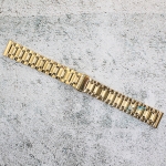 Верижка за часовник ML18-6018G, Стоманена, Златиста, 18мм