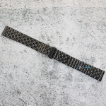 Верижка за часовник ML18-6019B, Стоманена, Черна, 18мм