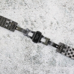 Верижка за часовник ML18-6019B, Стоманена, Черна, 18мм