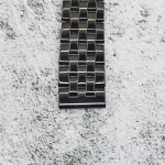 Верижка за часовник ML18-6019B, Стоманена, Черна, 18мм