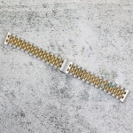 Верижка за часовник ML18-6023BCG, Стоманена, Биколор, 18мм