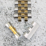 Верижка за часовник ML18-6023BCG, Стоманена, Биколор, 18мм