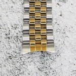 Верижка за часовник ML18-6023BCG, Стоманена, Биколор, 18мм