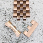 Верижка за часовник ML18-6023RG, Стоманена, Розово злато, 18мм