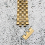 Верижка за часовник ML19-6023G, Стоманена, Златиста, 19мм