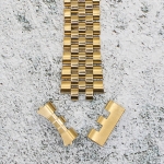 Верижка за часовник ML19-6023G, Стоманена, Златиста, 19мм