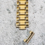 Верижка за часовник ML20-6018G, Стоманена, Златиста, 20мм