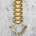 Верижка за часовник ML20-6018G, Стоманена, Златиста, 20мм