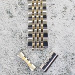 Верижка за часовник ML20-6020BCG, Стоманена, Биколор, 20мм