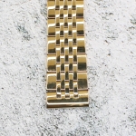 Верижка за часовник ML20-6020G, Стоманена, Златиста, 20мм