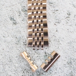 Верижка за часовник ML20-6020RG, Стоманена, Розово злато, 20мм