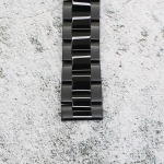 Верижка за часовник ML20-6022B, Стоманена, Черна, 20мм