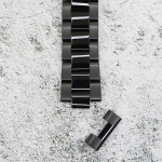 Верижка за часовник ML20-6022B, Стоманена, Черна, 20мм