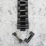 Верижка за часовник ML20-6022B, Стоманена, Черна, 20мм