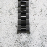 Верижка за часовник ML20-6022B, Стоманена, Черна, 20мм