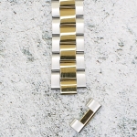 Верижка за часовник ML20-6022BCG, Стоманена, Биколор, 20мм