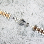 Верижка за часовник ML20-6022BCRG, Стоманена, Биколор, 20мм