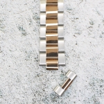 Верижка за часовник ML20-6022BCRG, Стоманена, Биколор, 20мм