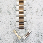 Верижка за часовник ML20-6022BCRG, Стоманена, Биколор, 20мм