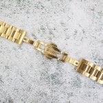 Верижка за часовник ML20-6022G, Стоманена, Златиста, 20мм