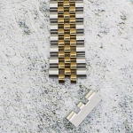 Верижка за часовник ML20-6023BCG, Стоманена, Биколор, 20мм