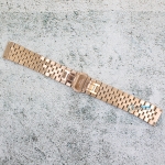 Верижка за часовник ML20-6023RG, Стоманена, Розово злато, 20мм