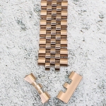 Верижка за часовник ML20-6023RG, Стоманена, Розово злато, 20мм