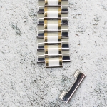 Верижка за часовник ML22-6018BCG, Стоманена, Биколор, 22мм