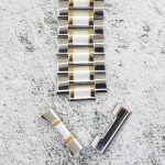 Верижка за часовник ML22-6018BCG, Стоманена, Биколор, 22мм