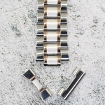 Верижка за часовник ML22-6018BCRG, Стоманена, Биколор, 22мм