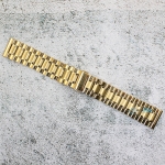 Верижка за часовник ML22-6018G, Стоманена, Златиста, 22мм