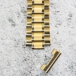 Верижка за часовник ML22-6018G, Стоманена, Златиста, 22мм